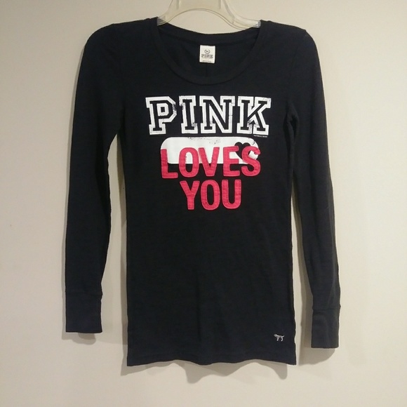 PINK Victoria's Secret Tops - VS Pink Thermal Long Sleeve Top